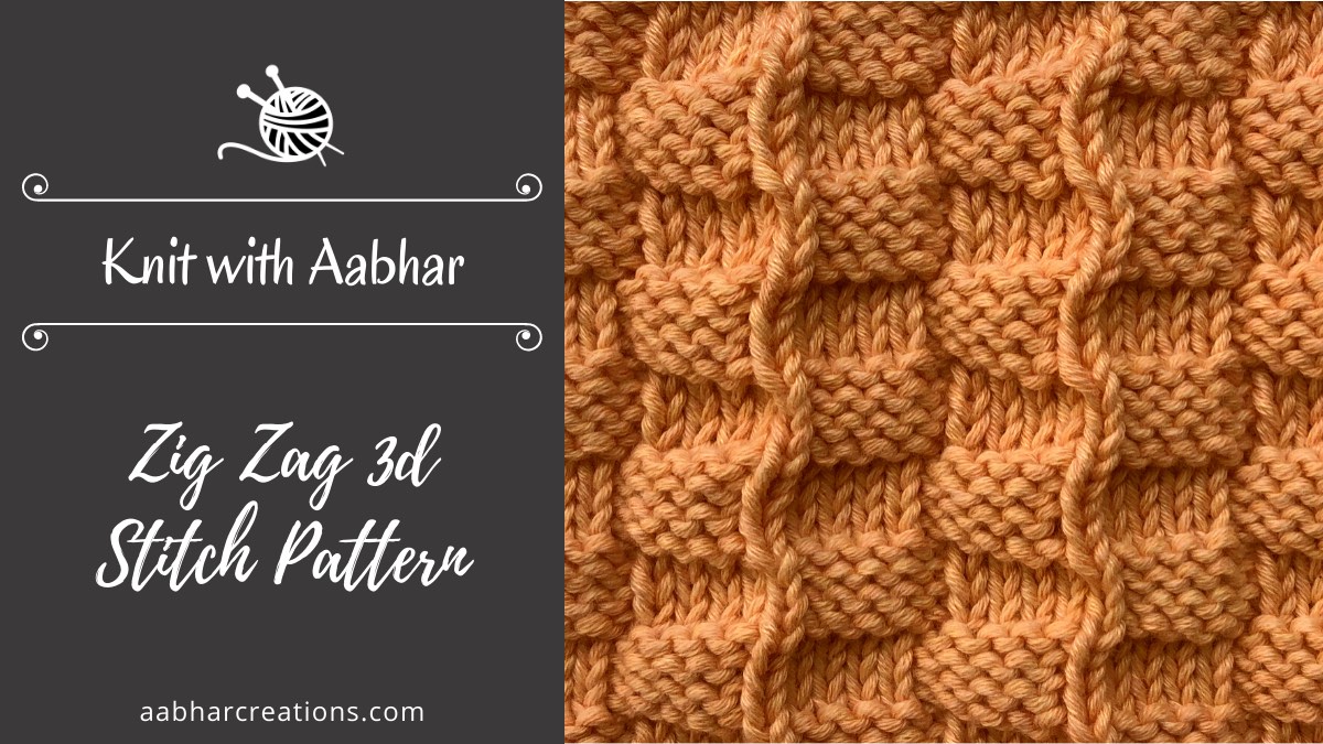 Zig Zag 3d Stitch Pattern Knit with Aabhar Aabhar Creations